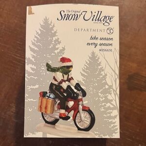 Department 56 Snow Village Santa on Motorcycle Figurine